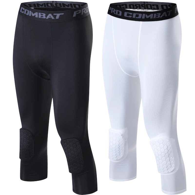 Crossfit Ga - Mannen Compressie Sport Cropped Broek Hardloop