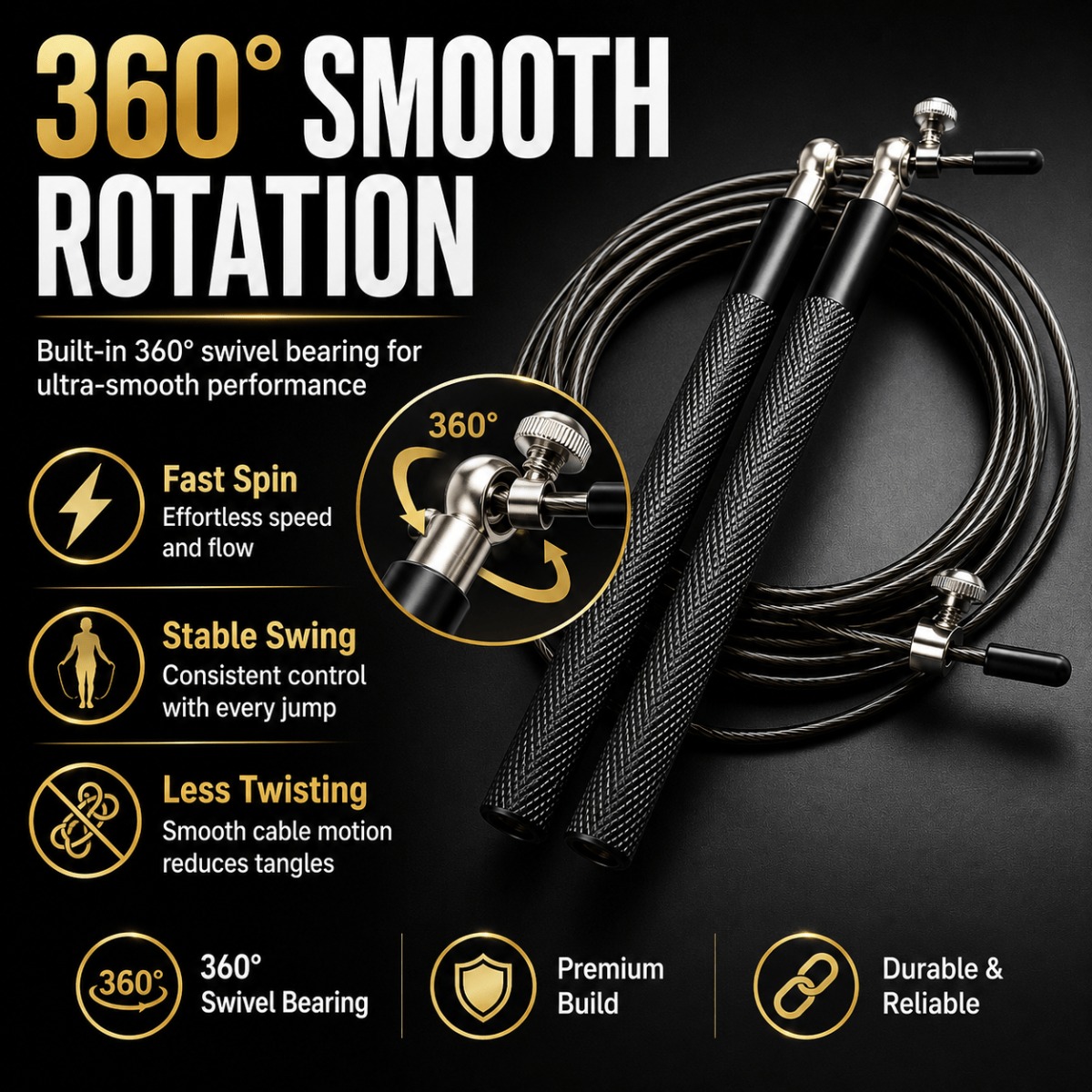 360 graden kogellagersnelheids - Jump Rope Speed Bearing recensie en prijs